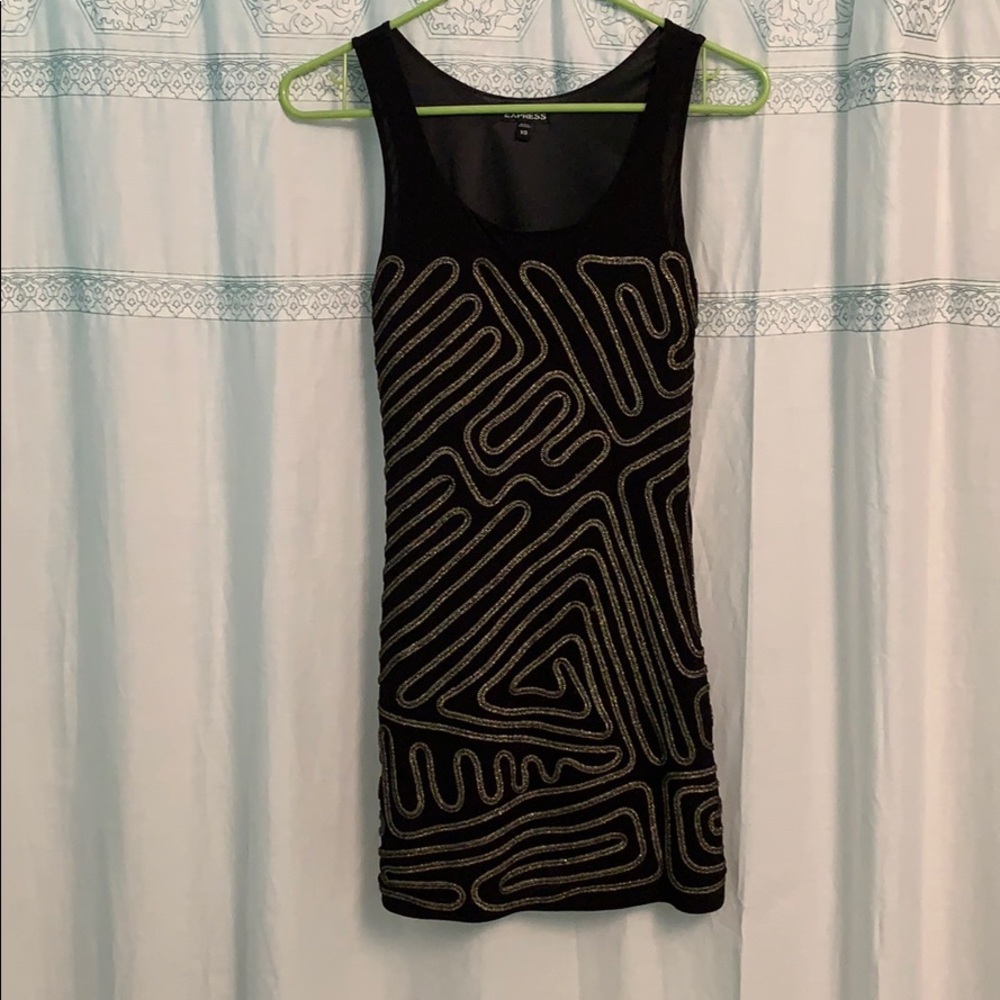 Black and gold dress